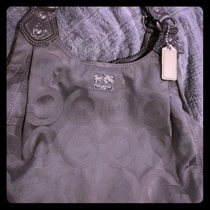 Gray Coach shoulder bag